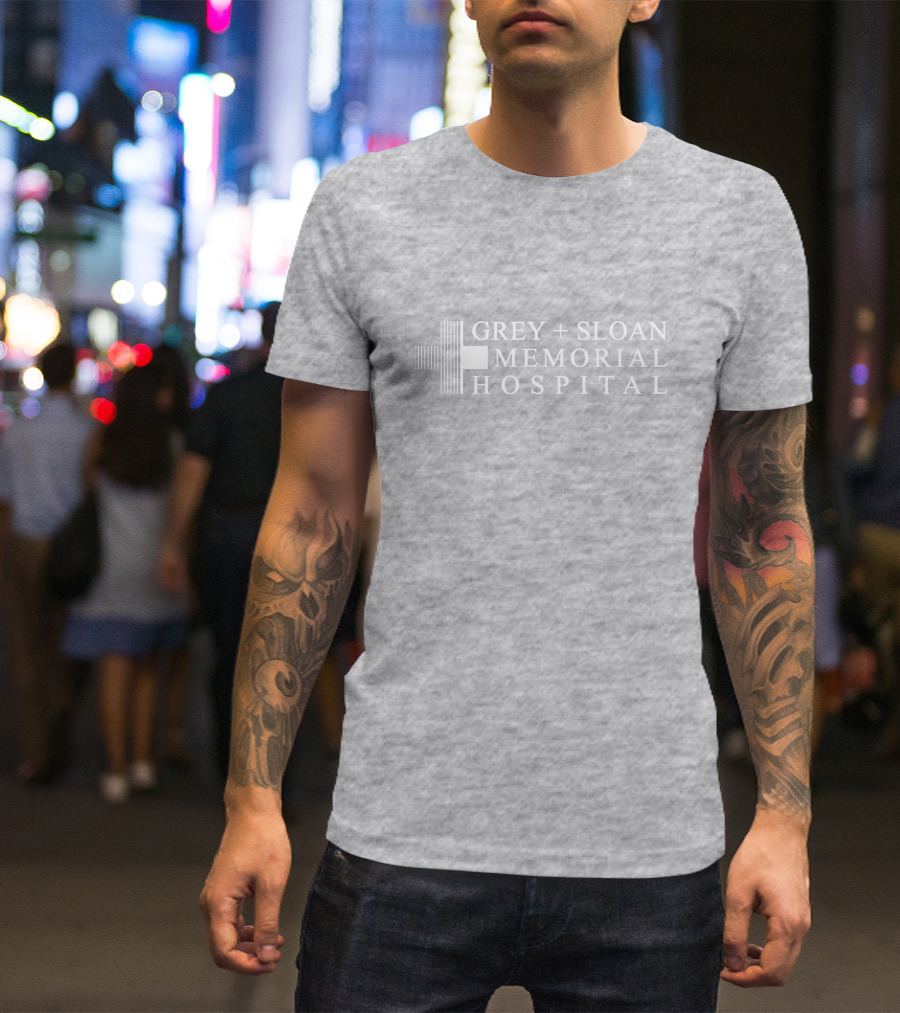 Grey Sloan Memorial Hospital Logo Text Medical Drama Series Reference T-Shirt
