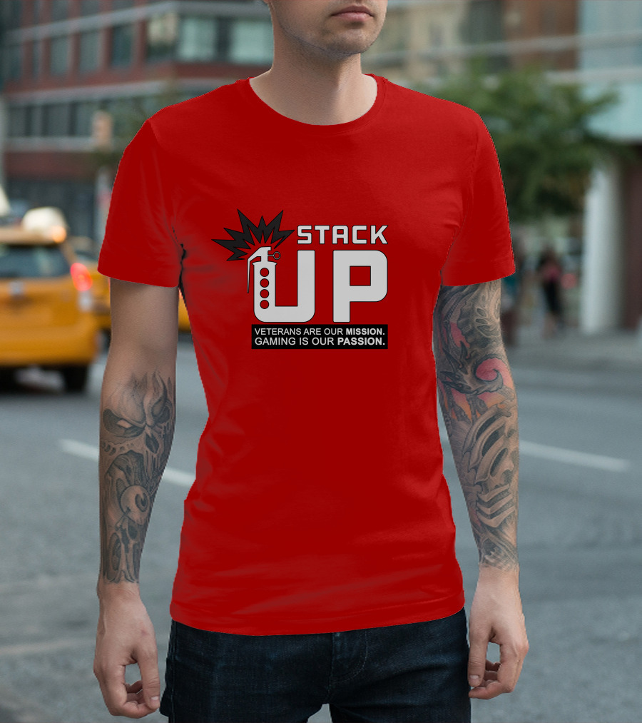Stack Up Veterans Are Our Mission Gaming Is Our Passion T-Shirt