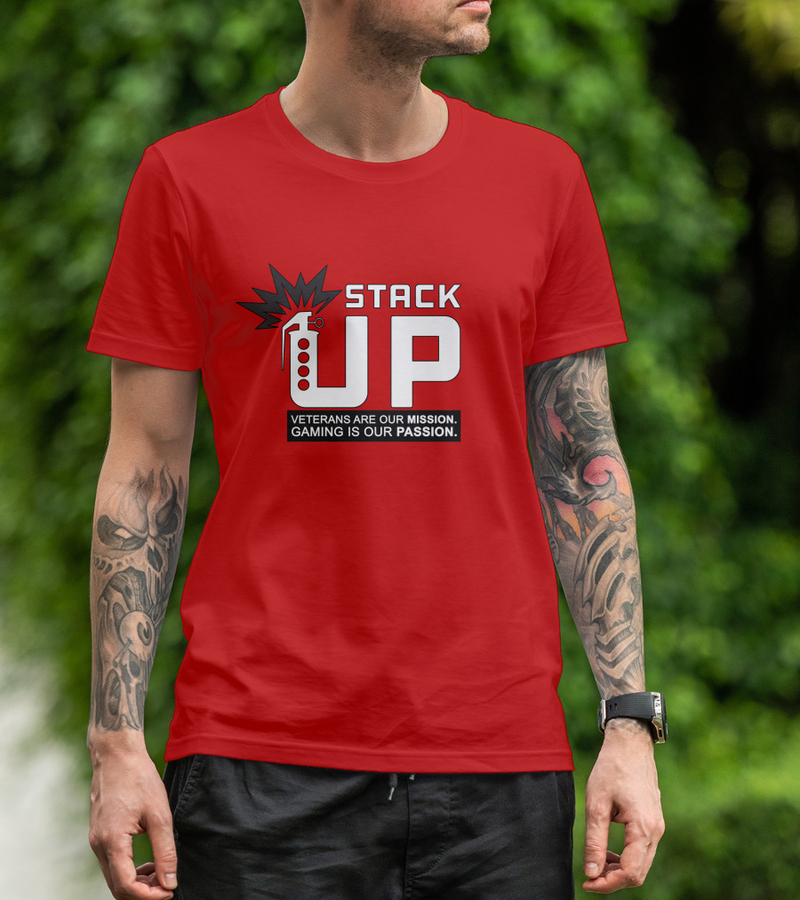 Stack Up Veterans Are Our Mission Gaming Is Our Passion T-Shirt