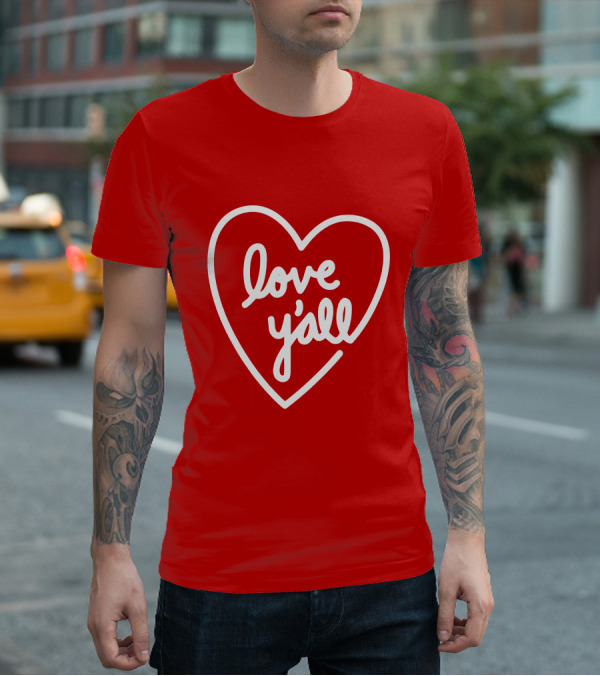 Addison Rae Merch Love Y'all Heart T-Shirt