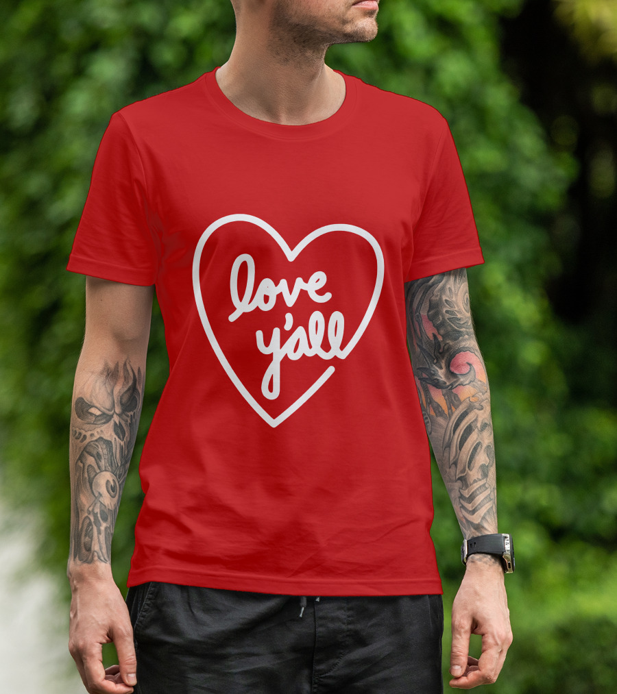 Addison Rae Merch Love Y'all Heart T-Shirt