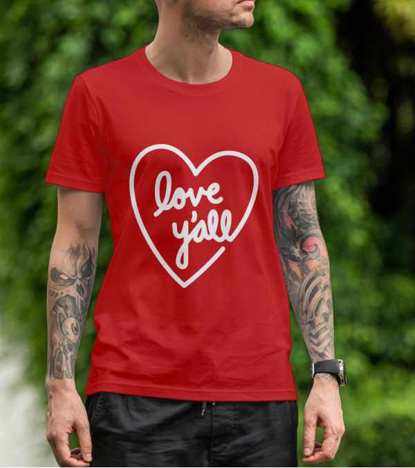Addison Rae Merch Love Y'all Heart T-Shirt