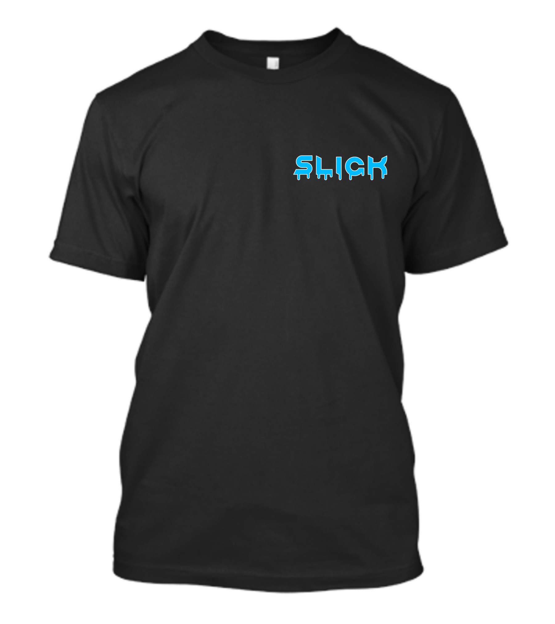 Heel SlickStevie Blue Drip Text T-Shirt