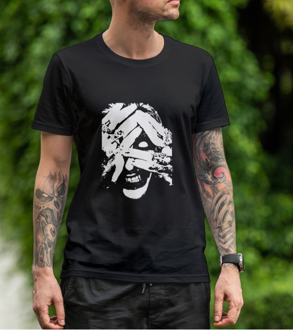 BeholdMunro Joker Grin Hands Over Face T-Shirt