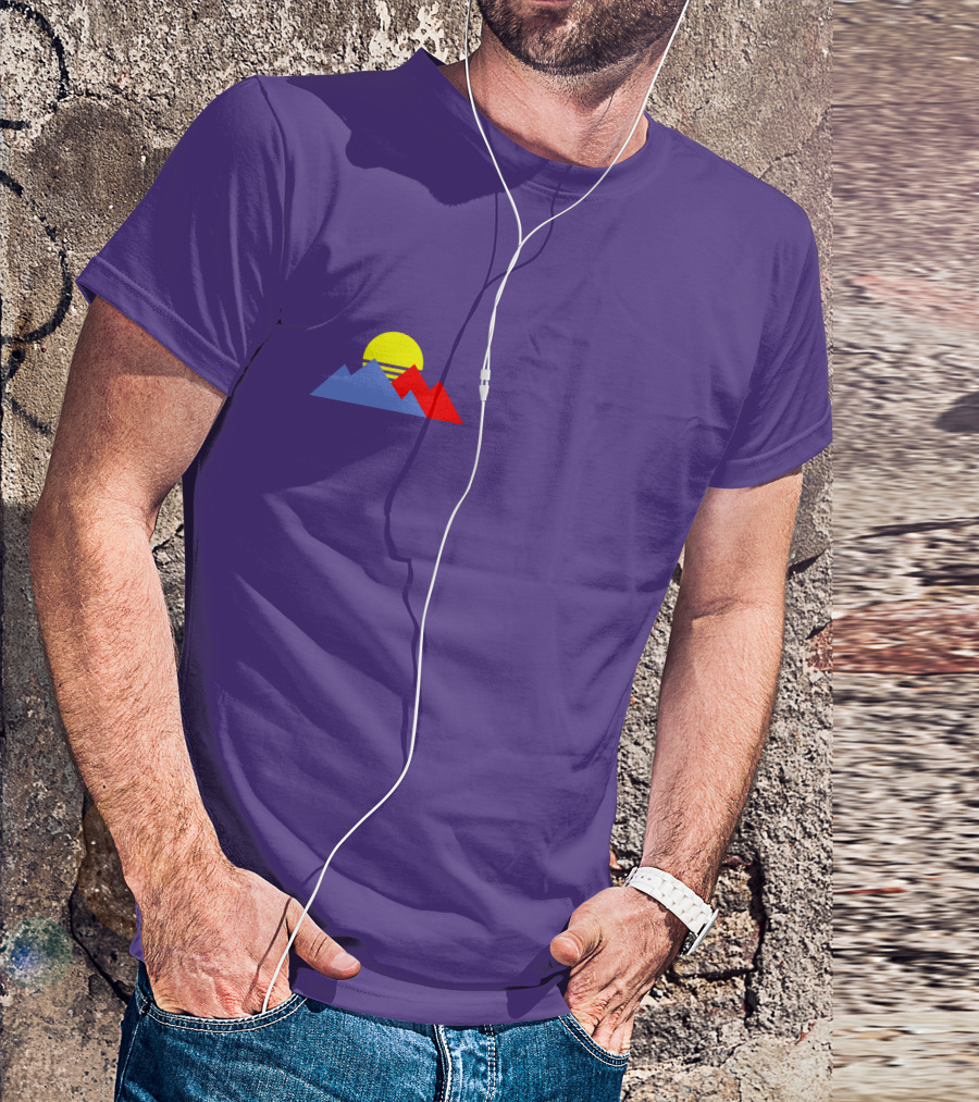 Shop Purpled New Merch Store Sunset Mountain T-Shirt