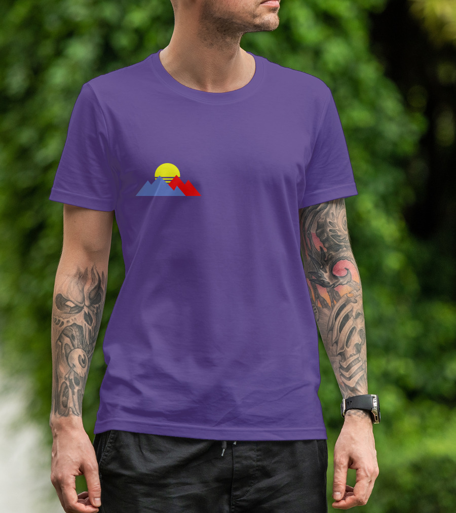 Purpled Merch Sunset Mountains T-Shirt