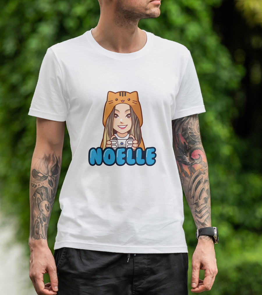 NOELLE Cat Hoodie Gamer Look T-Shirt