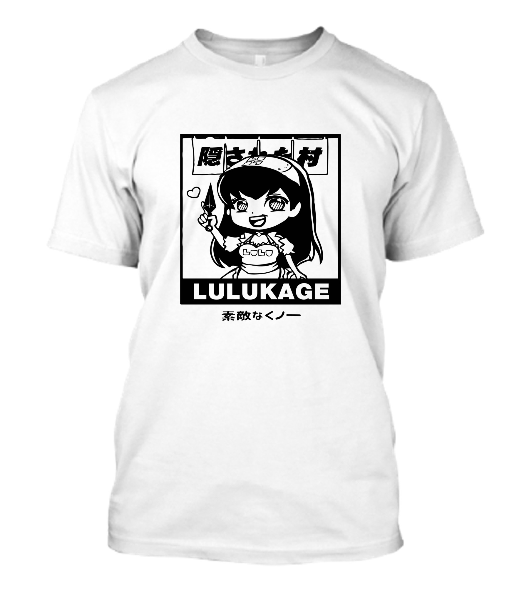 Lululuvely Merch Lulukage 素敵なくノー Iconic Anime T-Shirt