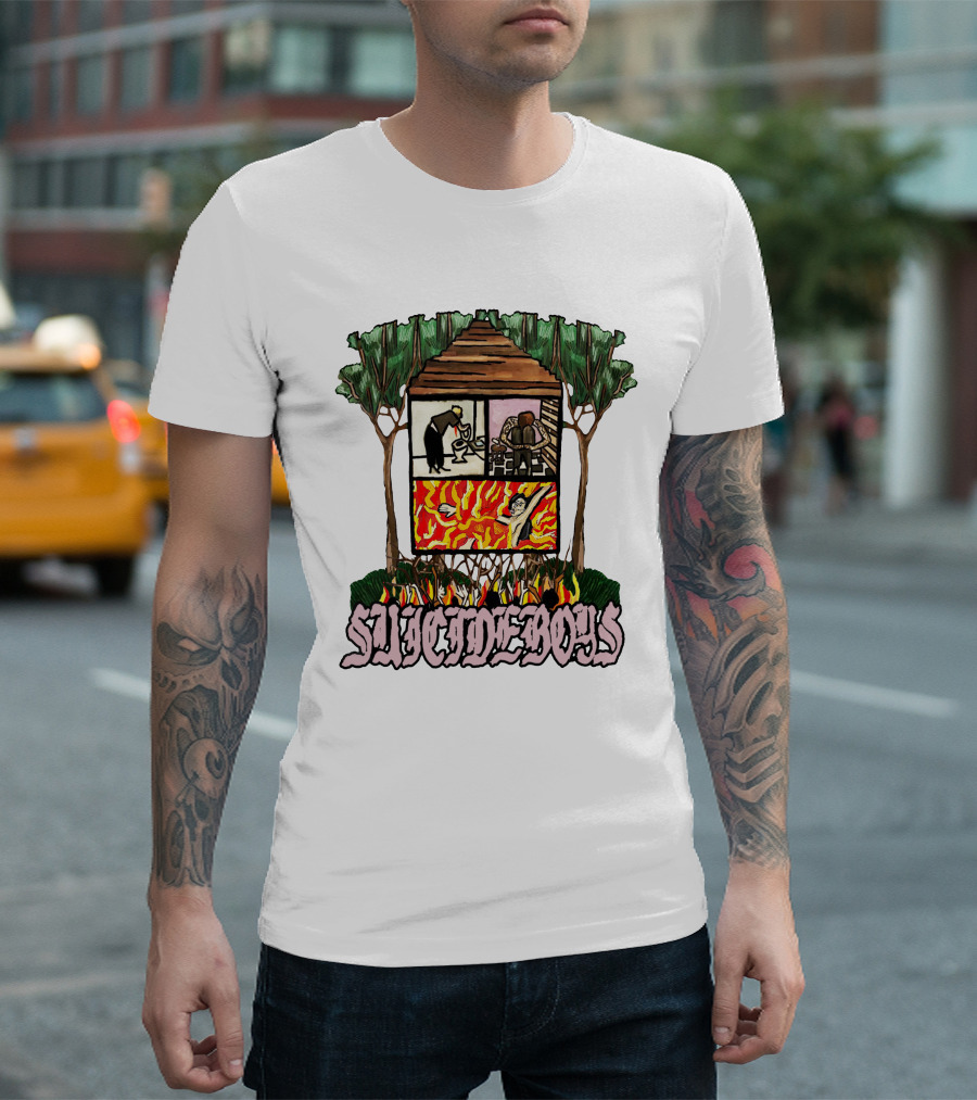 Suicideboys Fire and House Scene T-Shirt