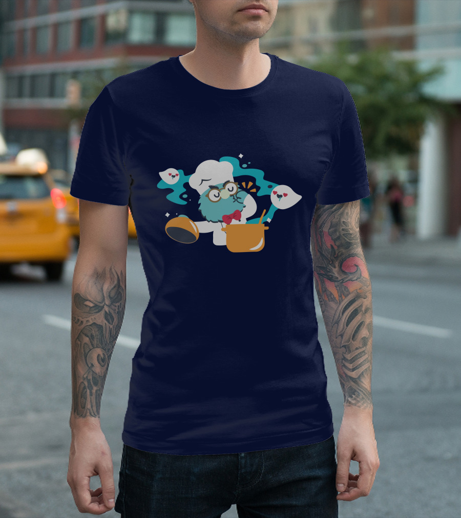 Cooker Owl With Floating Spirits Love Potion Scene T-Shirt
