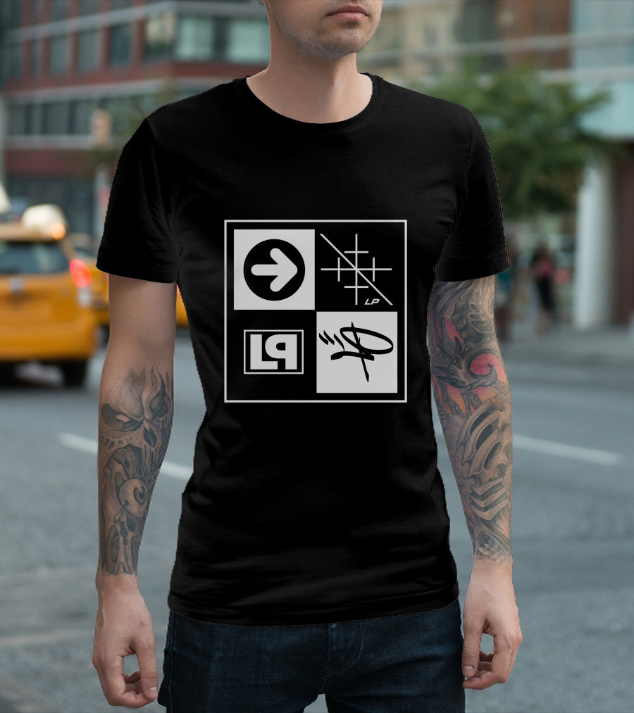 Linkin Park HT20 Box Logo LP Arrow Grid Symbols T-Shirt