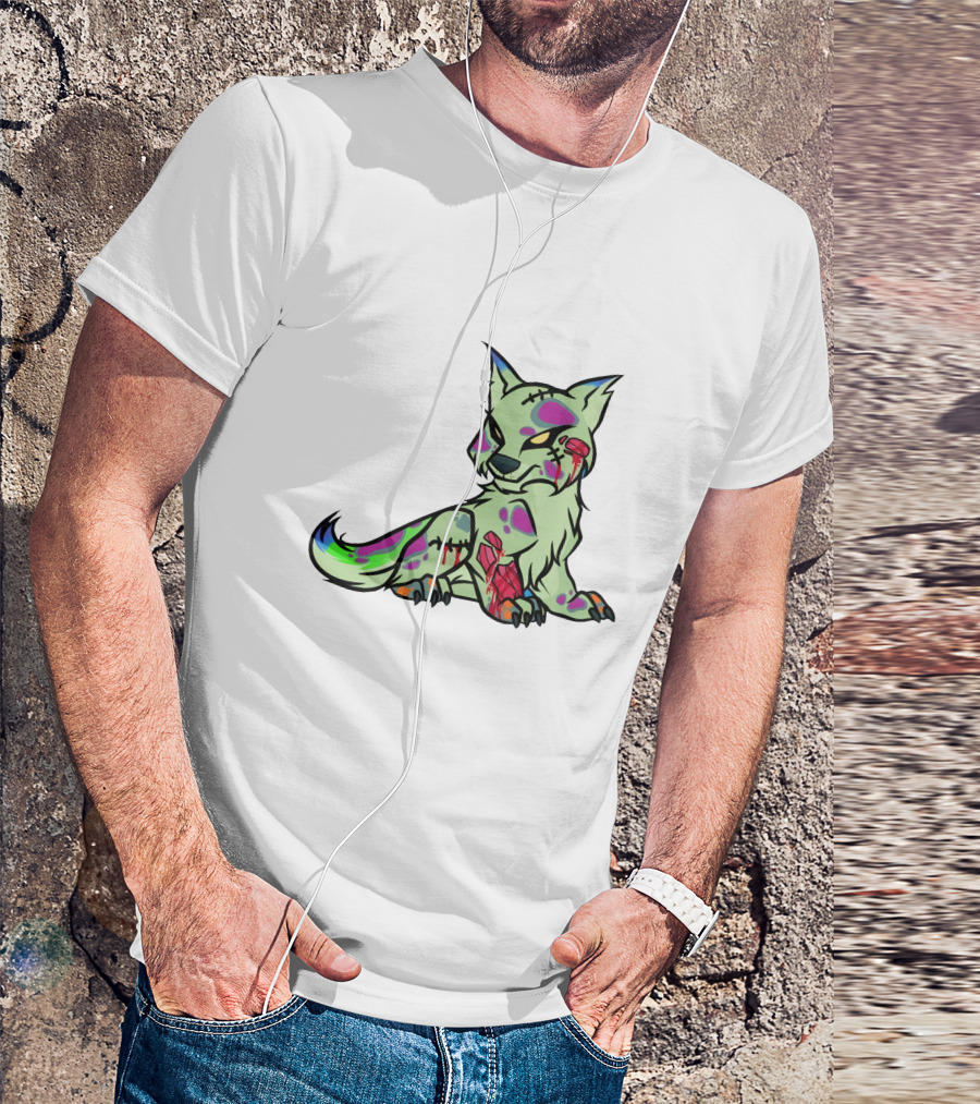Psycho-Wolfpack 1985 Neon Zombie Wolf T-Shirt