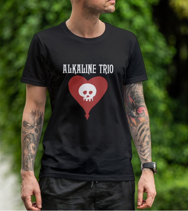 Alkaline Trio Heartskull KingsRoadMerch Red Heart Skull T-Shirt
