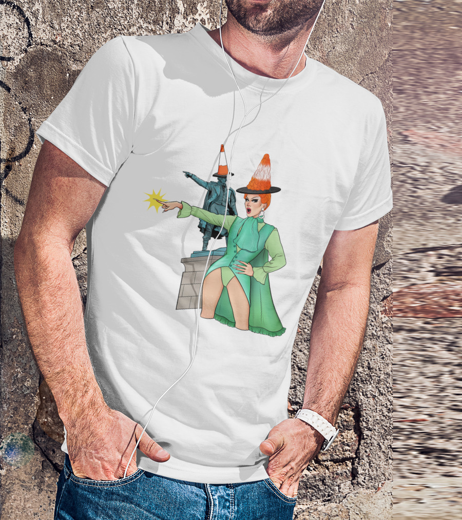 River Medway Thomas Waghorn Statue Drag Costume Cone Hat Charm Jaimee Andrews T-Shirt
