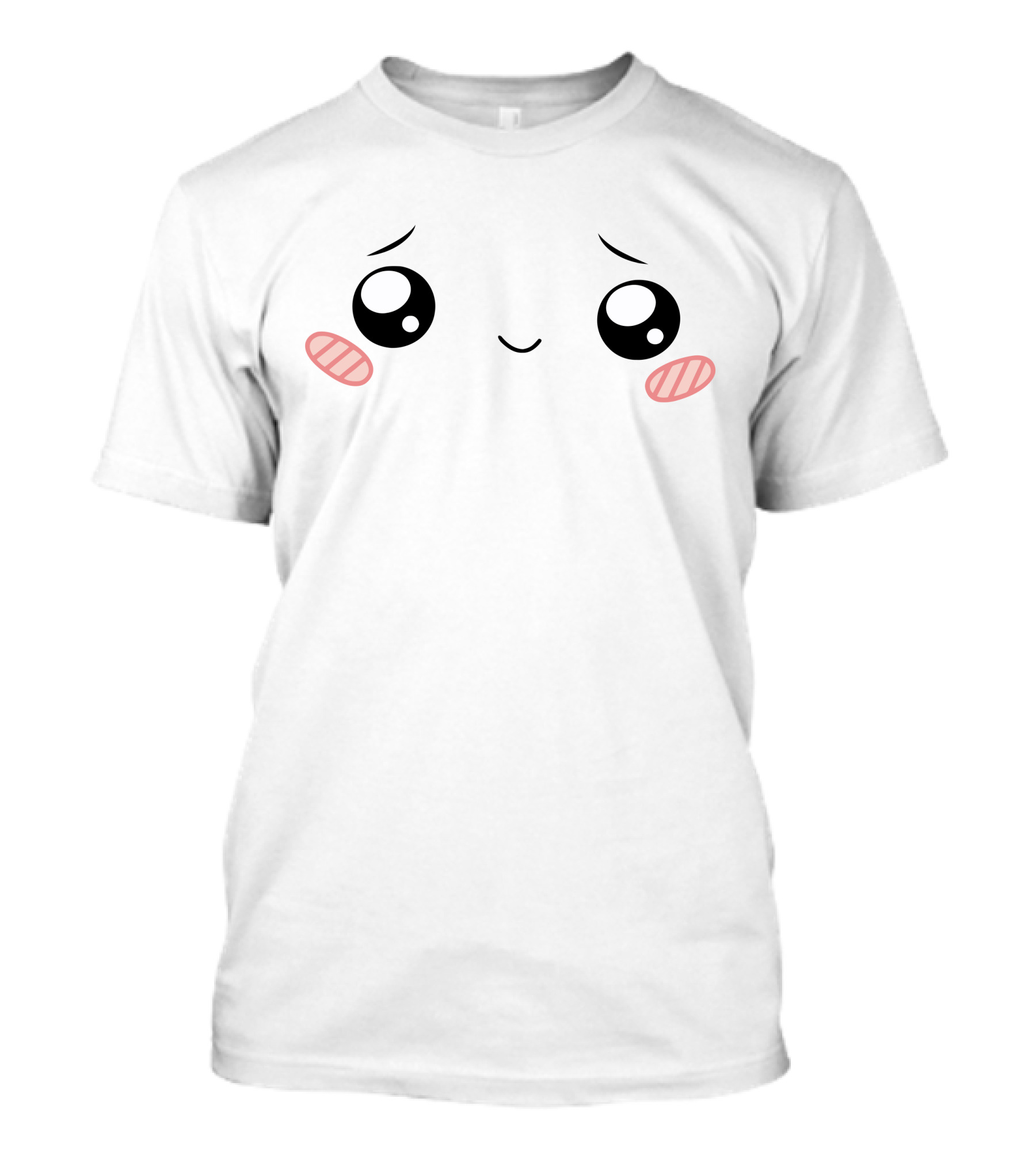 Lankybox Merch Ghosty Kawaii Face With Blush Cheeks T-Shirt