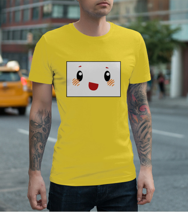 Shop Lankybox Merch Store Boxy Kawaii Face Yellow T-Shirt
