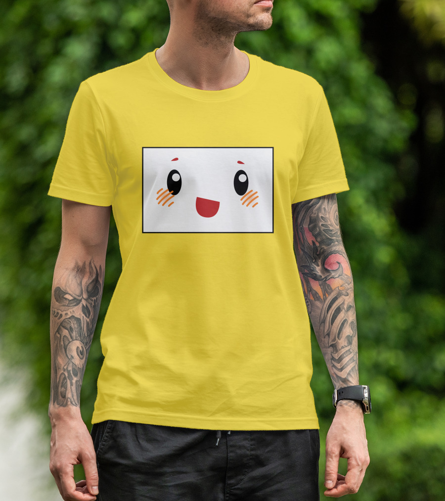Shop Lankybox Merch Store Boxy Kawaii Face Yellow T-Shirt