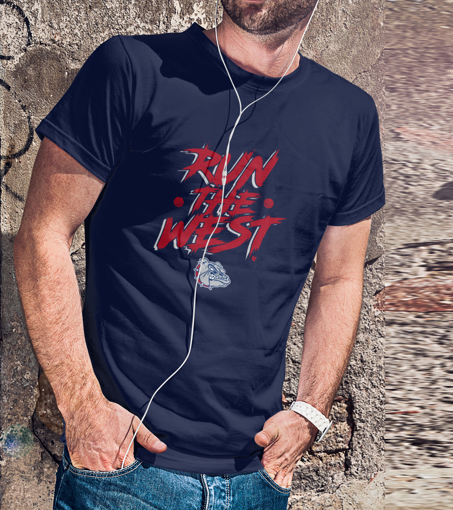 Gonzaga Run The West Bulldogs Basketball T-Shirt