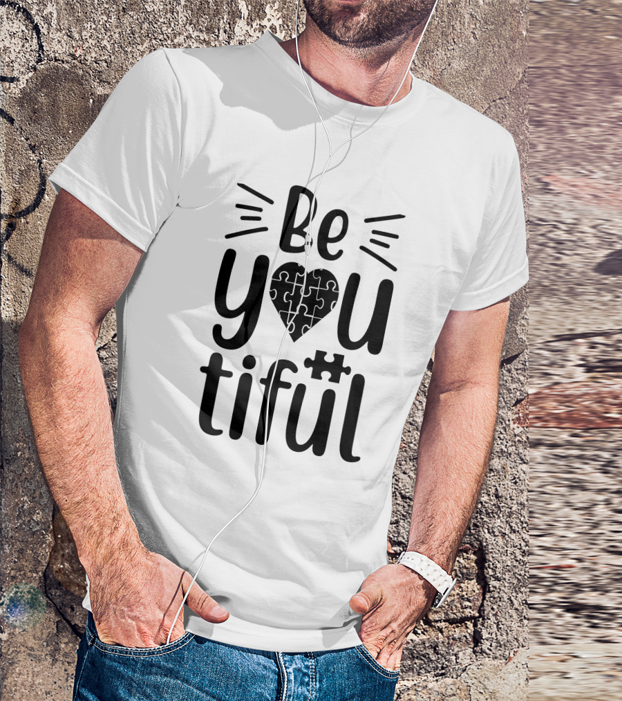 Be You Tiful Heart Puzzle Piece T-Shirt