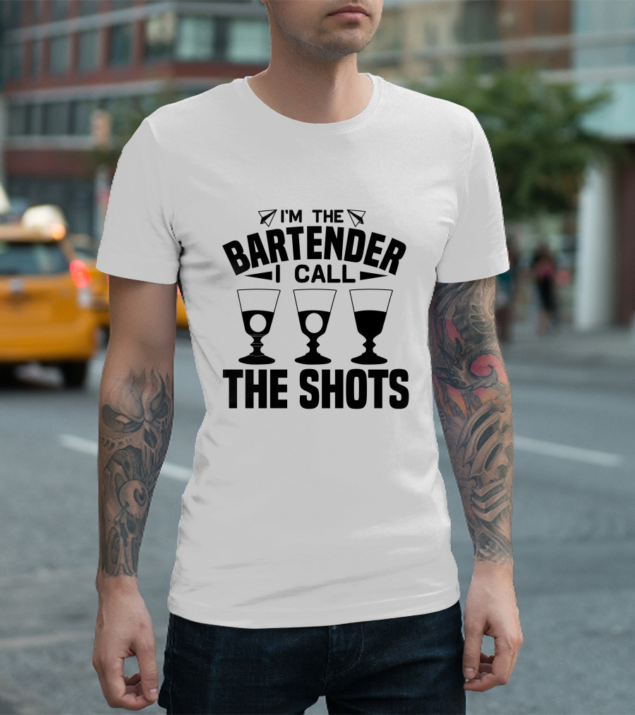 I'm The Bartender I Call The Shots Glass Icon Trio T-Shirt