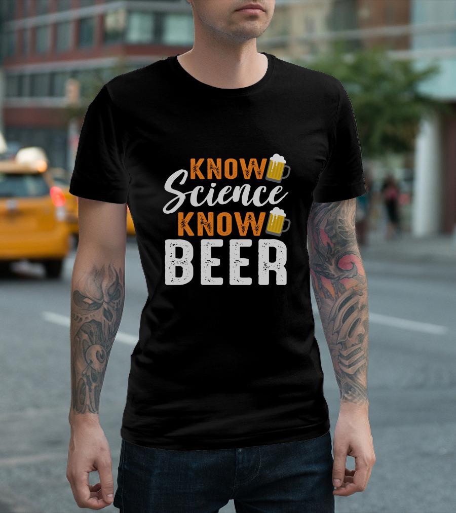 KNOW Science Know Beer Beer Mug Icons T-Shirt