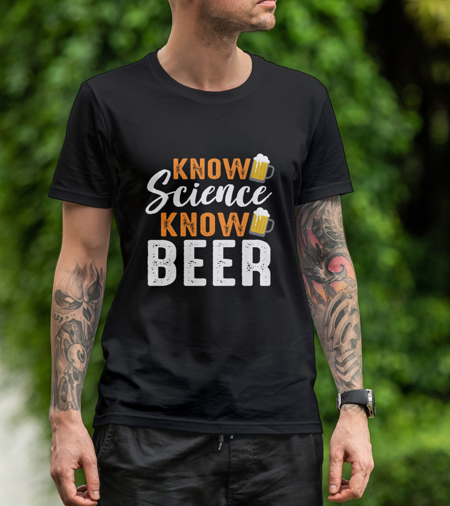KNOW Science Know Beer Beer Mug Icons T-Shirt