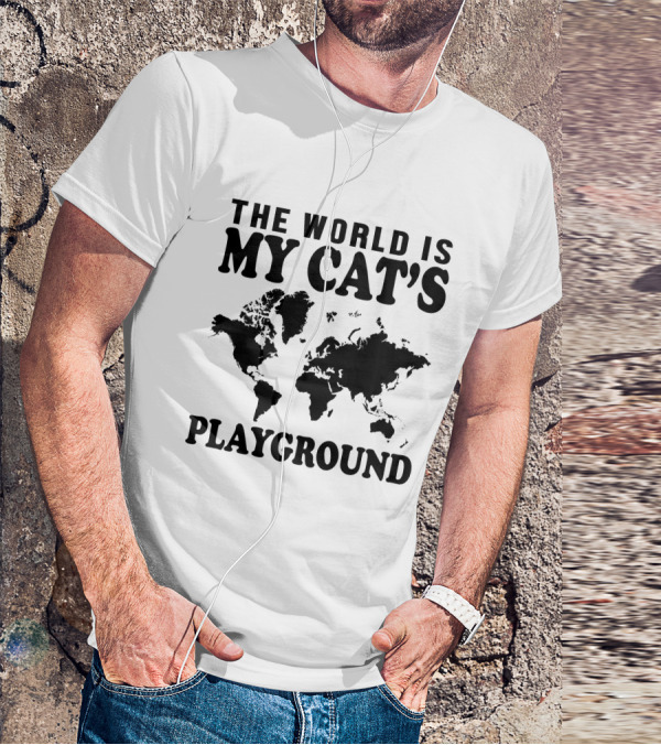 The World Is My Cat's Playground Map T-Shirt