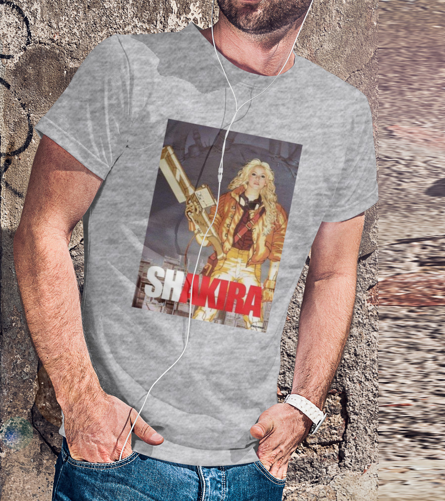 SHAKIRA AKIRA Manga Fusion With Bold Heroic T-Shirt