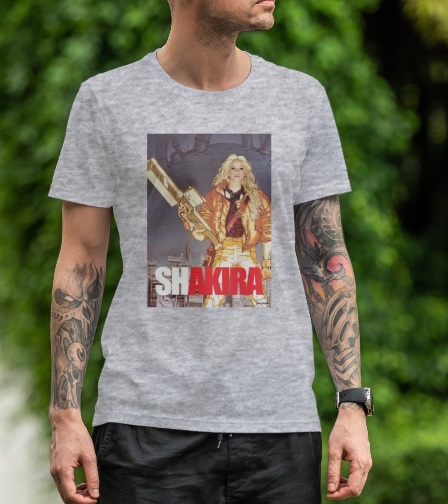 SHAKIRA AKIRA Manga Fusion With Bold Heroic T-Shirt