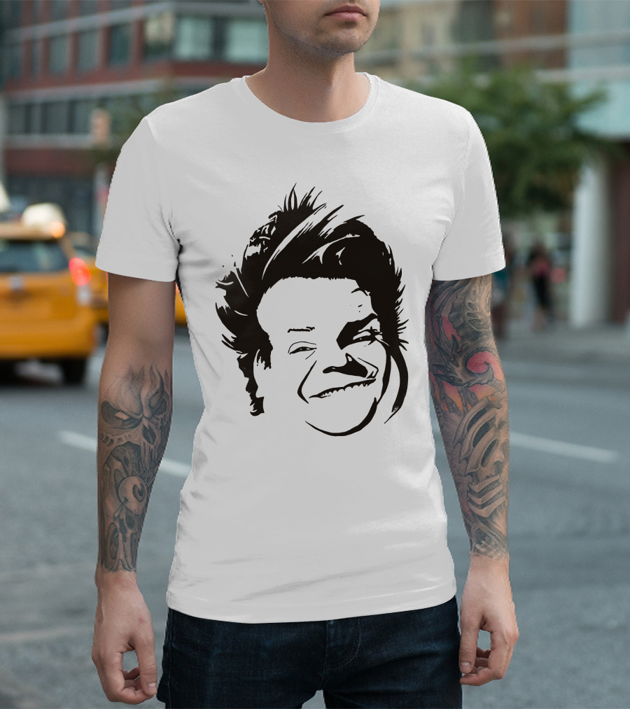 Chris Farley Sketch Face Stencil T-Shirt