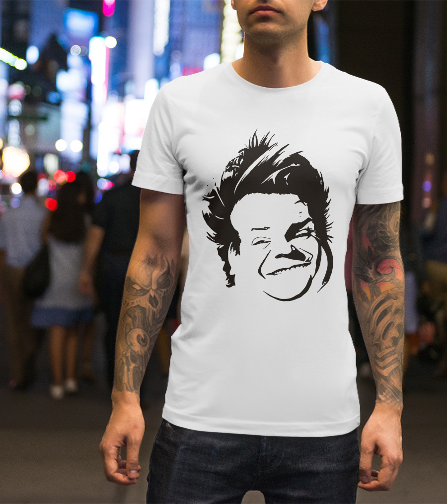 Chris Farley Sketch Face Stencil T-Shirt