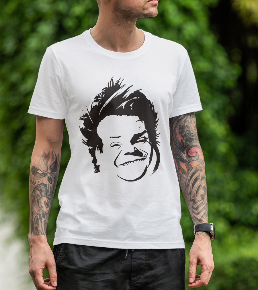 Chris Farley Sketch Face Stencil T-Shirt