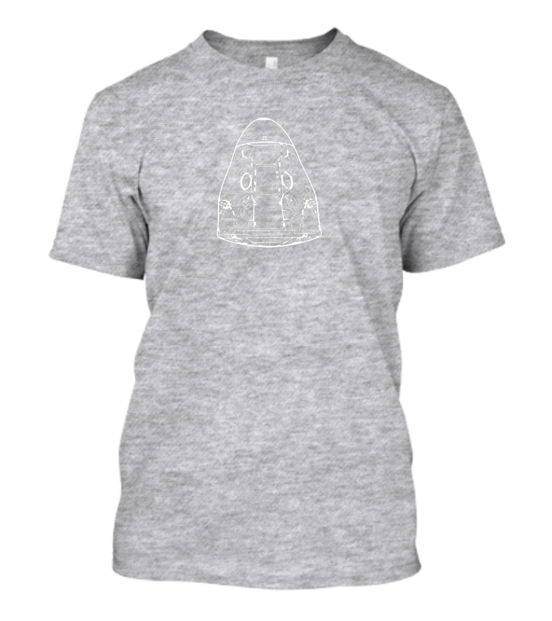 Spacex Dragon Capsule Blueprint T-Shirt