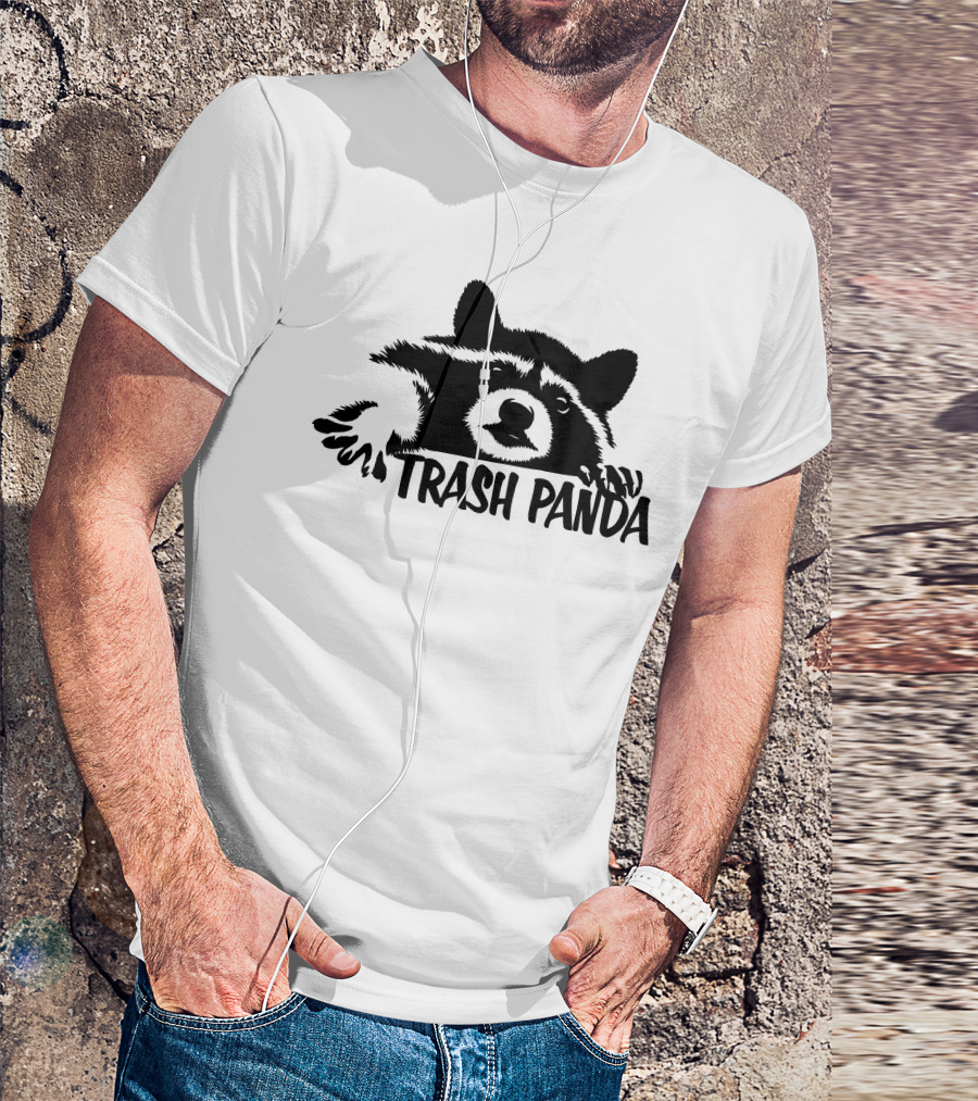 Trash Panda Raccoon Peeking Out T-Shirt