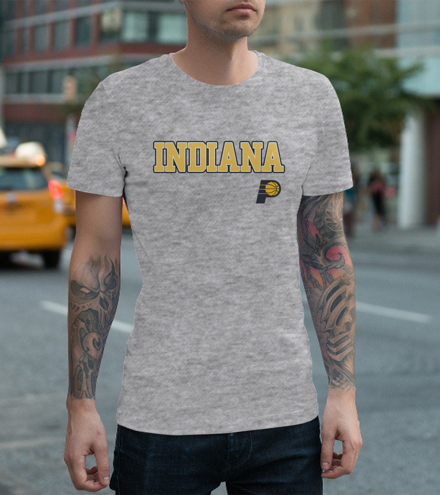 Indiana Pacers P Logo Basketball Team T-Shirt
