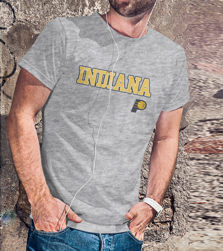 Indiana Pacers P Logo Basketball Team T-Shirt