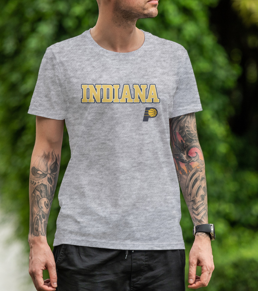Indiana Pacers P Logo Basketball Team T-Shirt
