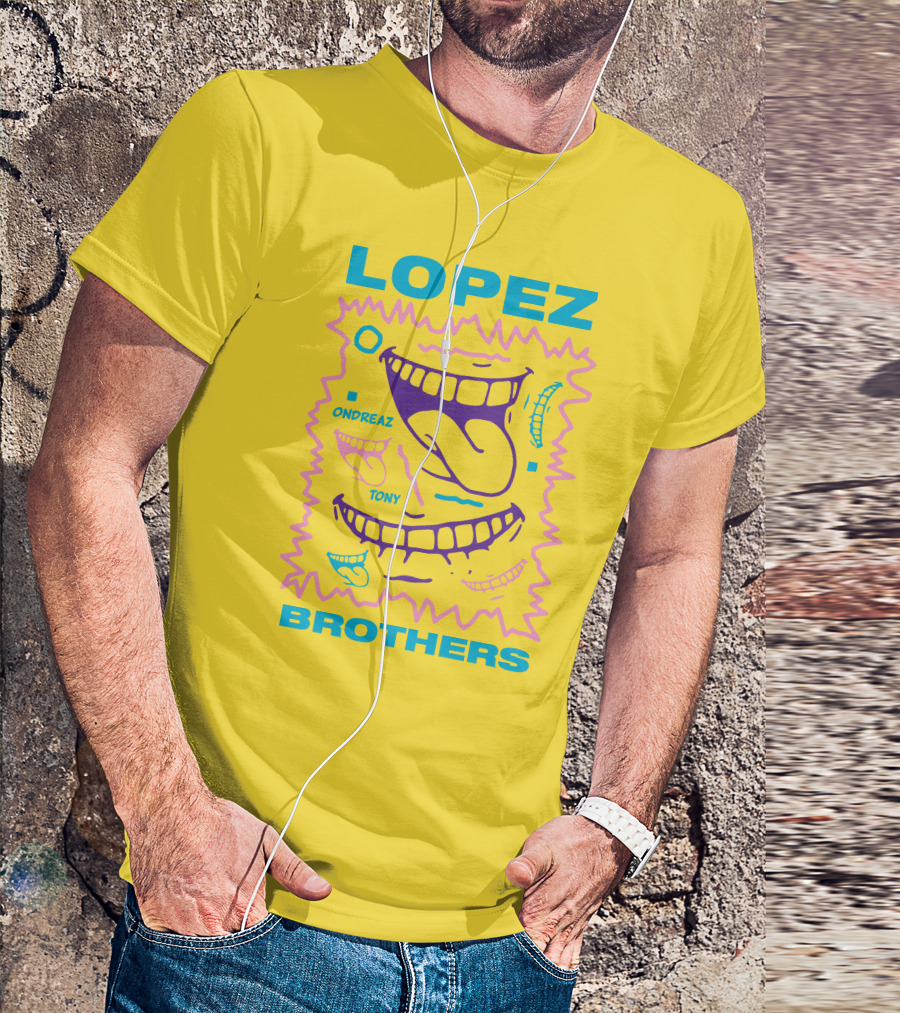 LOPEZ BROTHERS ONDREAZ TONY VIBRANT MOUTH T-Shirt