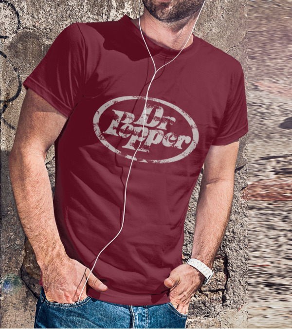 Dr Pepper Distressed Vintage Oval T-Shirt