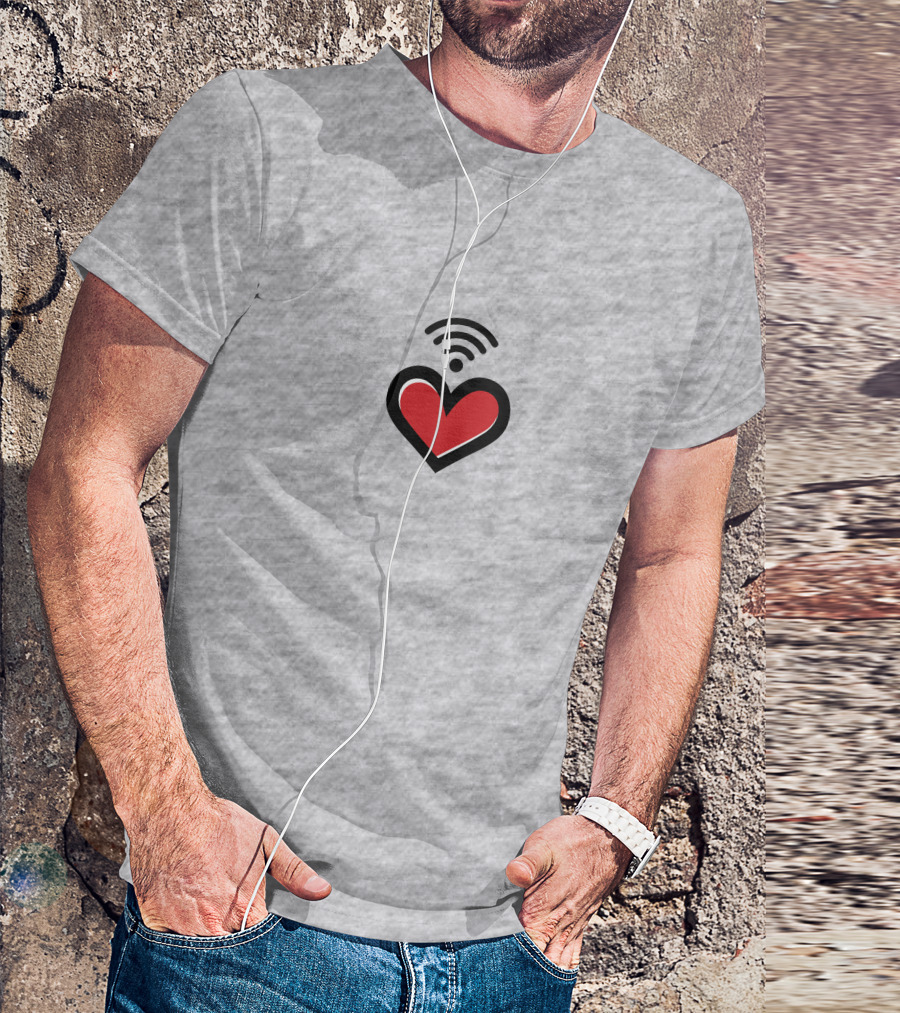 Straykids Seungmin Love Red Heart With Wifi Signal T-Shirt