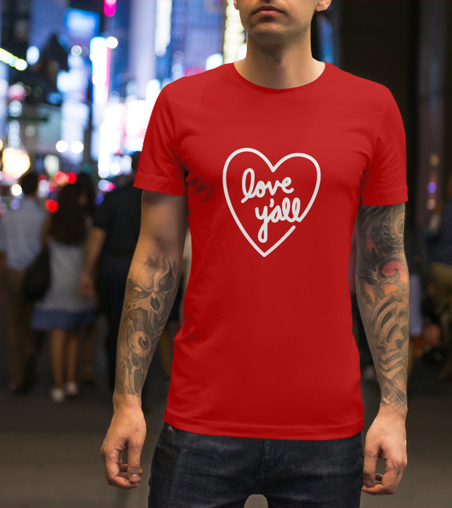 Love Y'all Red Heart T-Shirt