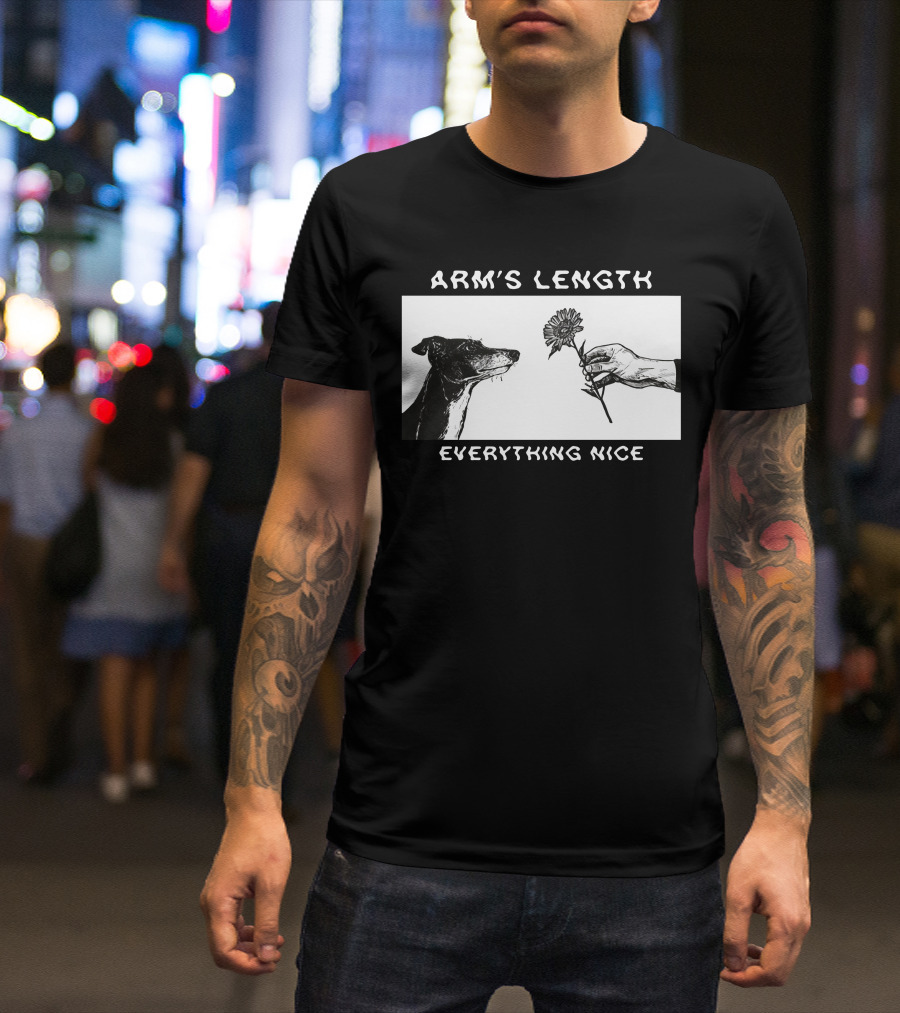 ARM'S LENGTH EVERYTHING NICE Dog And Flower T-Shirt