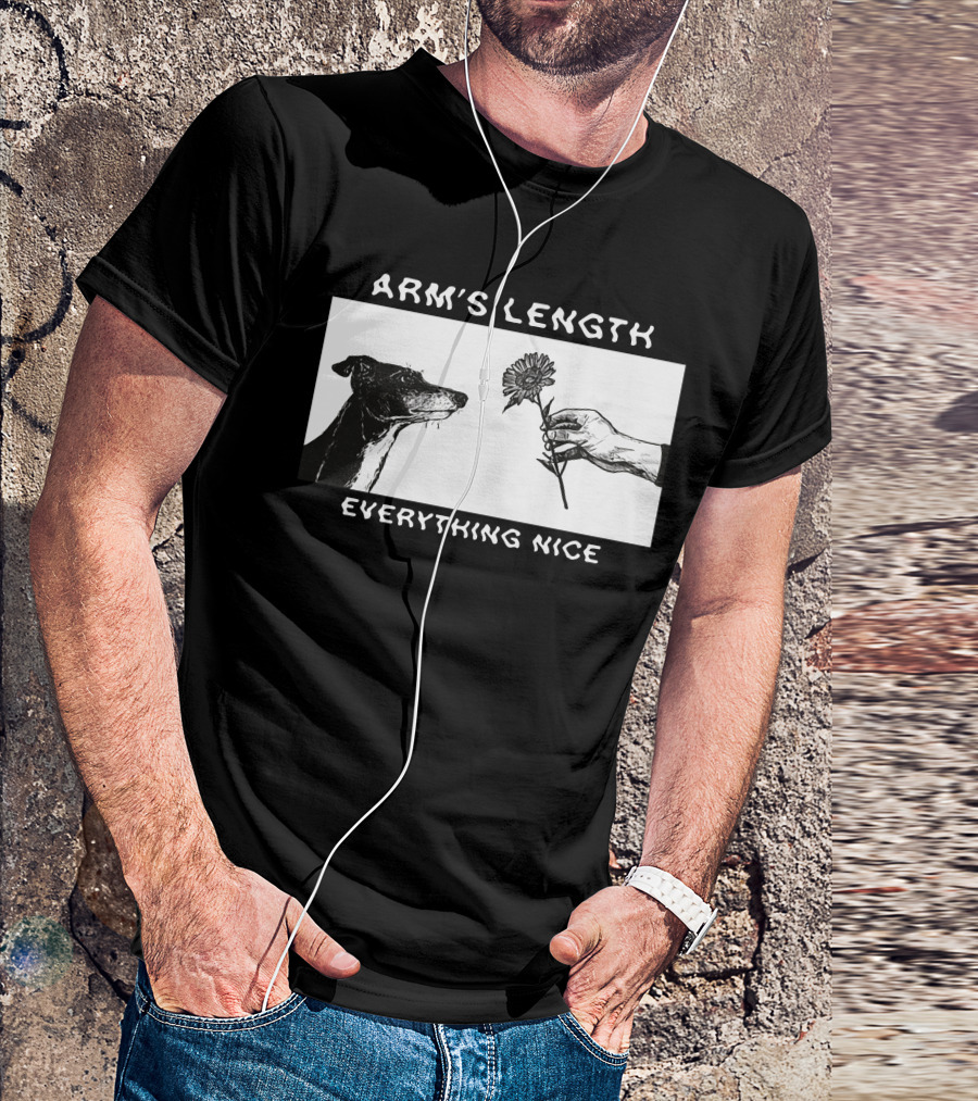 ARM'S LENGTH EVERYTHING NICE Dog And Flower T-Shirt