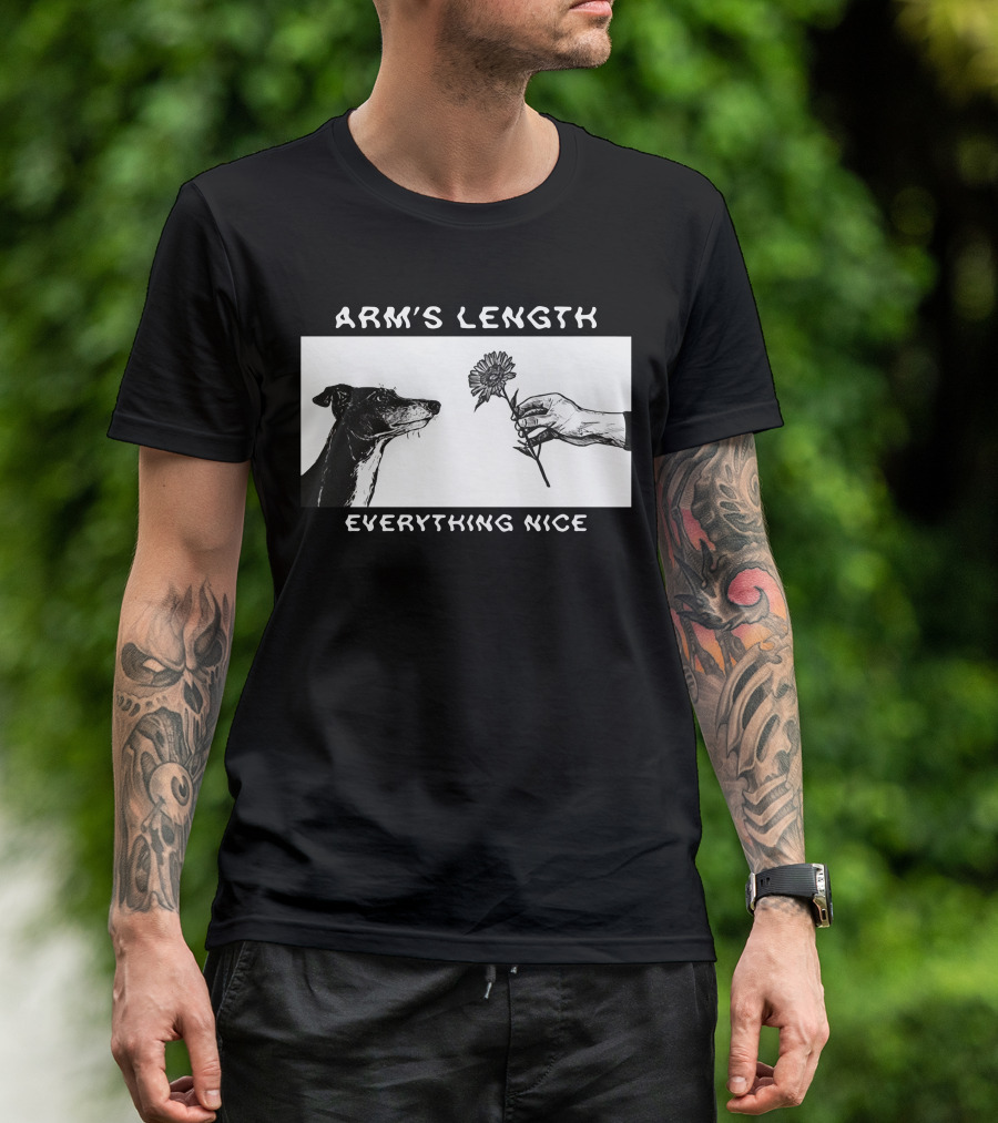 ARM'S LENGTH EVERYTHING NICE Dog And Flower T-Shirt