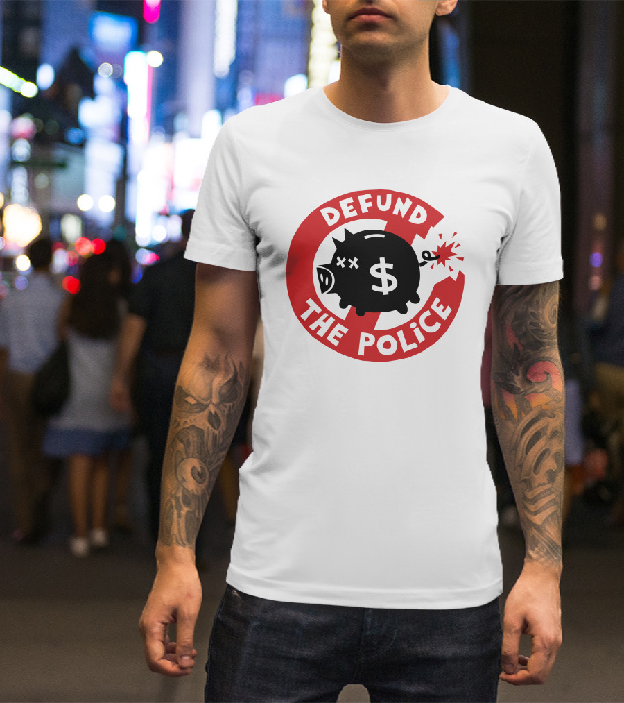 Defund The Police Piggy Bank Bomb Symbol #Endpoliceassociations T-Shirt