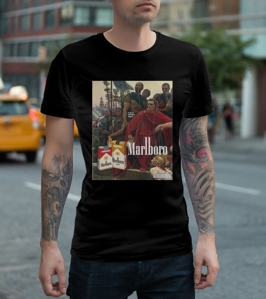 MarlboroManCo Come To Marlboro Empire Roman Soldiers Marlboro Packs T-Shirt