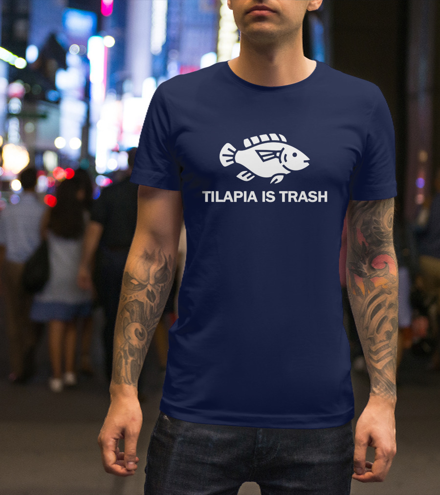 Soulp Merch Tilapia Is Trash Graphic Fish T-Shirt