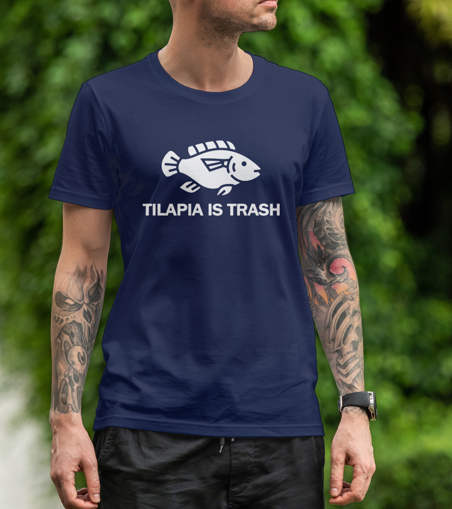 Soulp Merch Tilapia Is Trash Graphic Fish T-Shirt