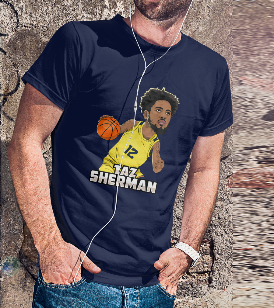 Taz Sherman Basketball Illustration 12 Lakers Jersey Players Trunk Collaboration T-Shirt