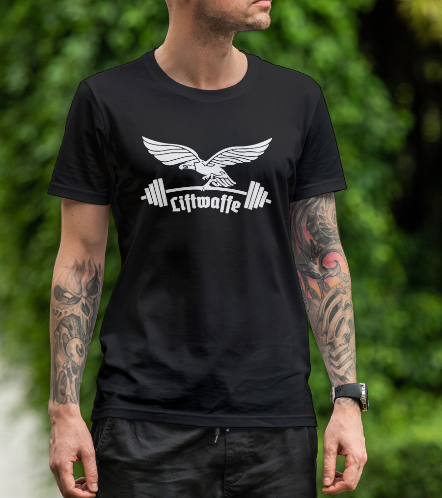 Revolt Noir Merch Liftwaffe Eagle Barbell T-Shirt